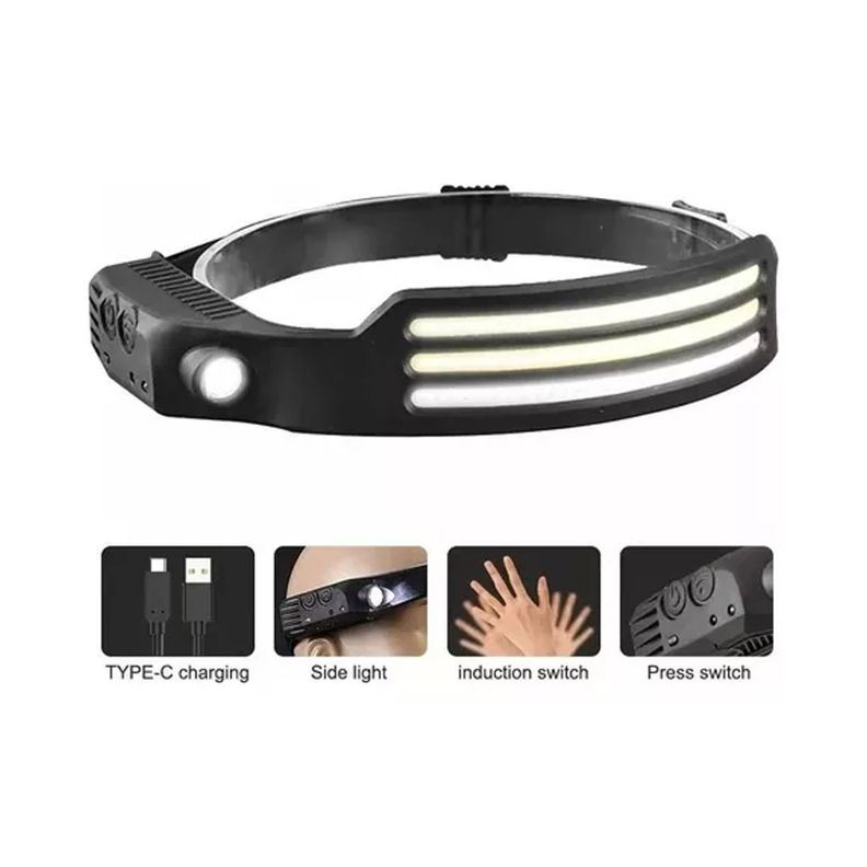 Linterna Cintillo Frontal Bicolor Led Luz Camping Lampara-2