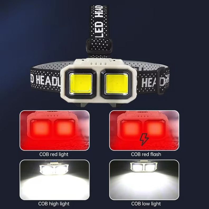 Linterna Frontal Led Recargable Resistente Al Agua-1