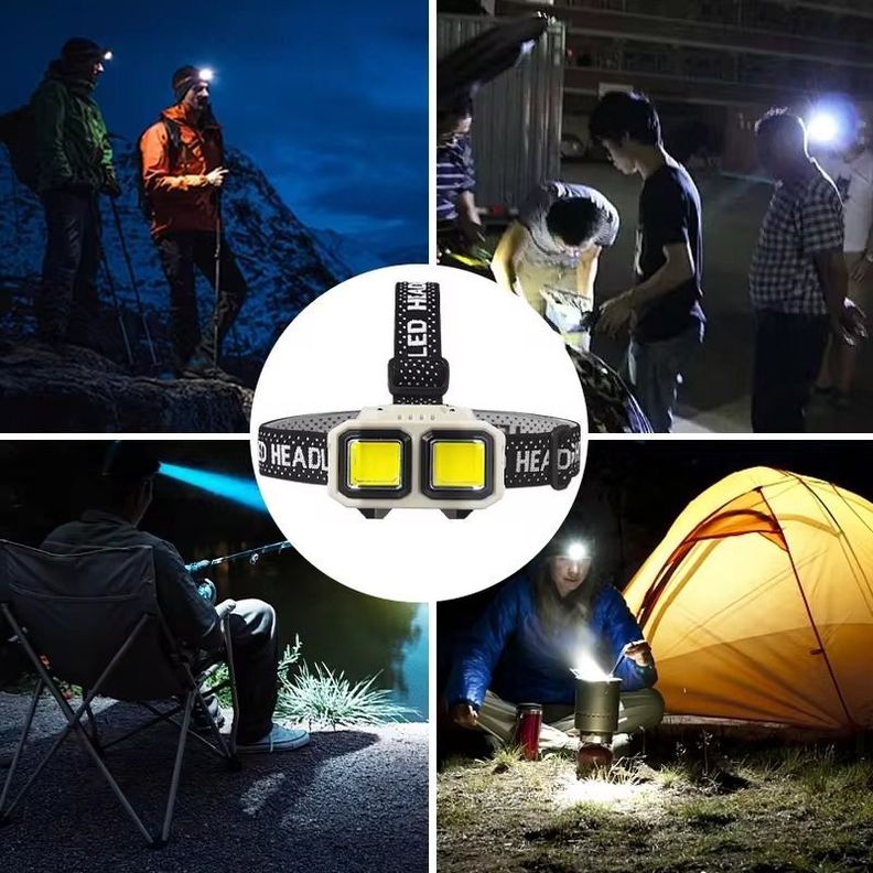Linterna Frontal Led Recargable Resistente Al Agua-5