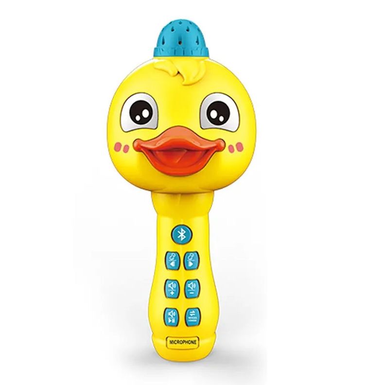 Micrófono Karaoke Niños Singer Fiesta Juguete Animales Amarillo -0