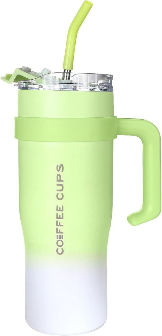 Vaso Térmico Mug De Acero Inoxidable 1.2 L Con Frio Y Calor Verde-0
