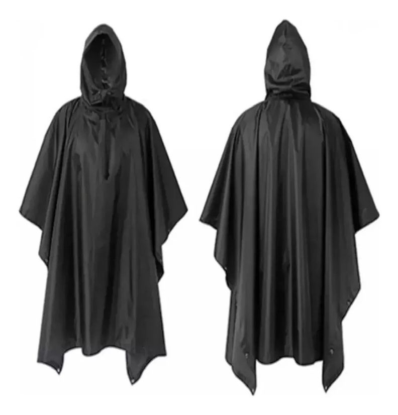 Poncho Capa Impermeable Grueso Con Capucha Para Lluvia-1