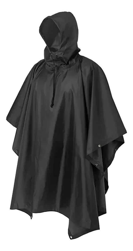 Poncho Capa Impermeable Grueso Con Capucha Para Lluvia-2