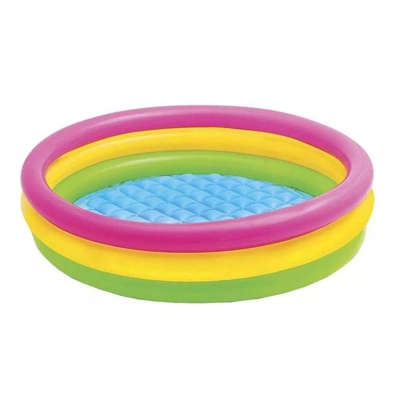 Piscina Inflable Redondo Rosa, Amarilla Verde-0