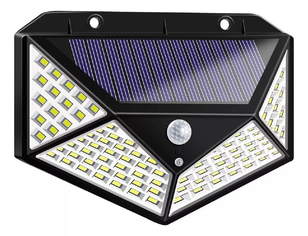 Foco Con Sensor Movimiento Foco Led Solar Exterior 100 Leds-0