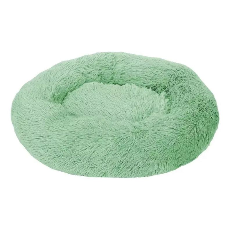 Cama Antiestrés Mascotas Gatos Perros De 80 Cm Grande Xxl Verde Lima-0