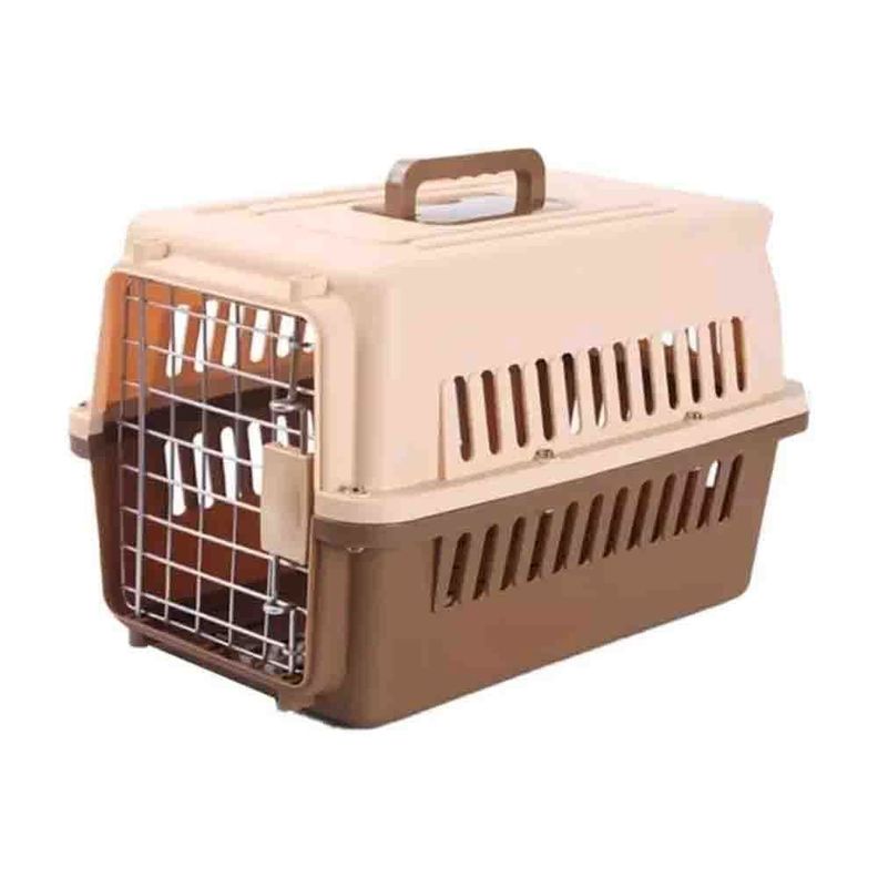 Canil Transportadora Gatos Perros Mascotas marron -0
