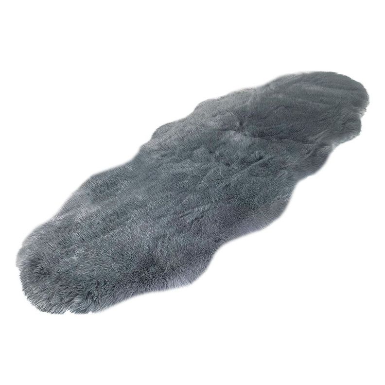 Alfombra Nórdica Pelo Largo 180x60 cms Gris-0