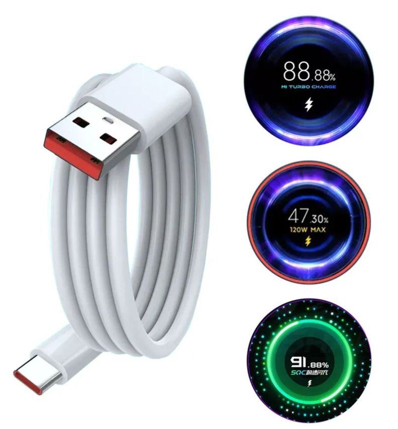 Cable Xiaomi 6A  USB A -TIPO C 33w-67w-120w ORIGINAL-2