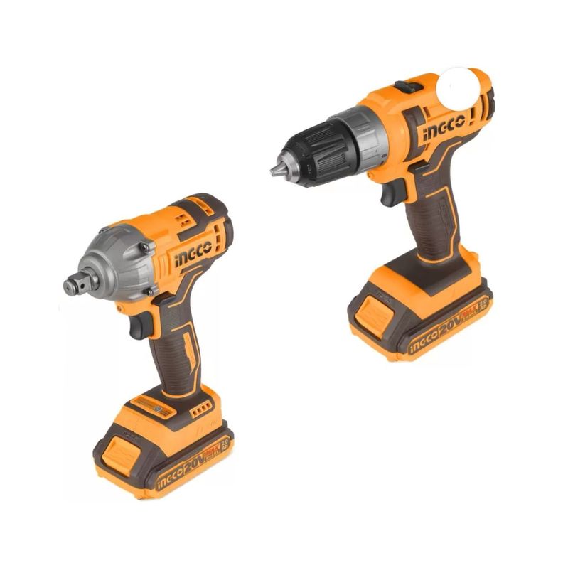 Kit Pack Inal Ingco 20v Taladro + Llave Impac Bl Cosli230702-3