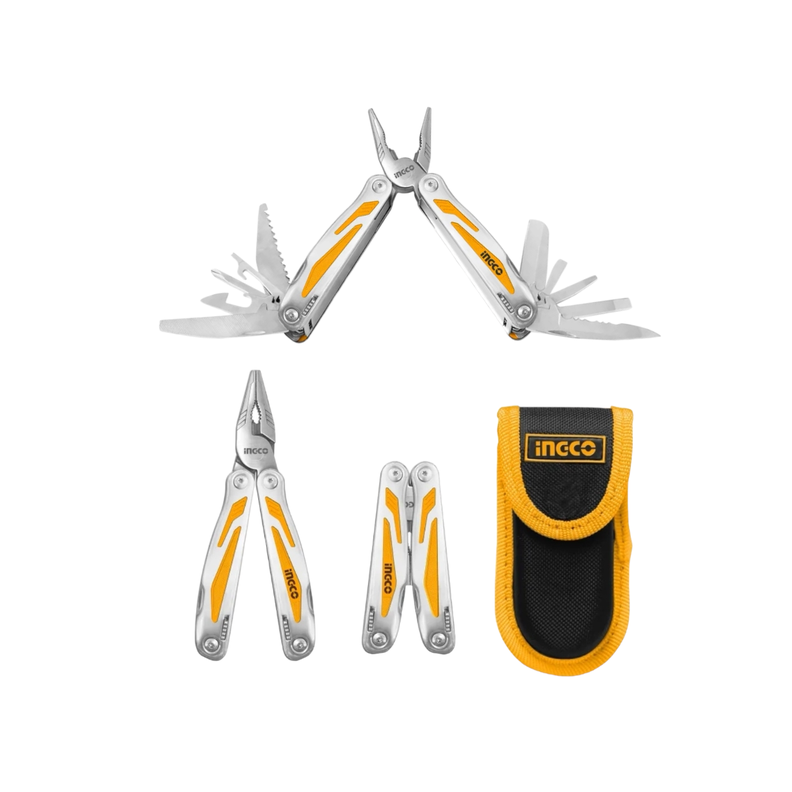 Alicate Multiherramienta Ingco Con 15 Funciones + Funda Hfmft0115-0