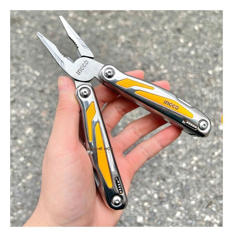 Alicate Multiherramienta Ingco Con 15 Funciones + Funda Hfmft0115-1