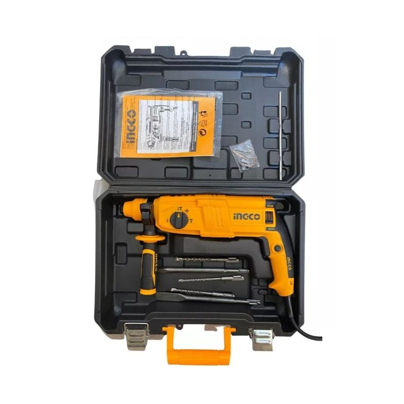 Rotomartillo Eléctrico Ingco 800w 2.5j Sds Plus + Accesorios Rgh9028-2