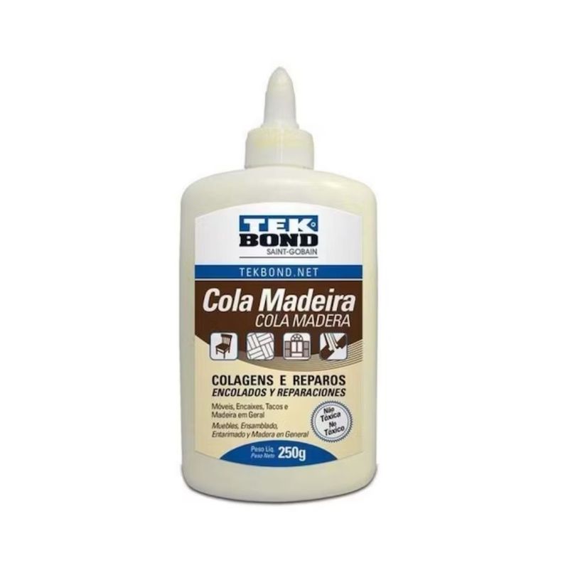 Pack 6 Cola Fría Para Madera Tekbond 250 Gr -1