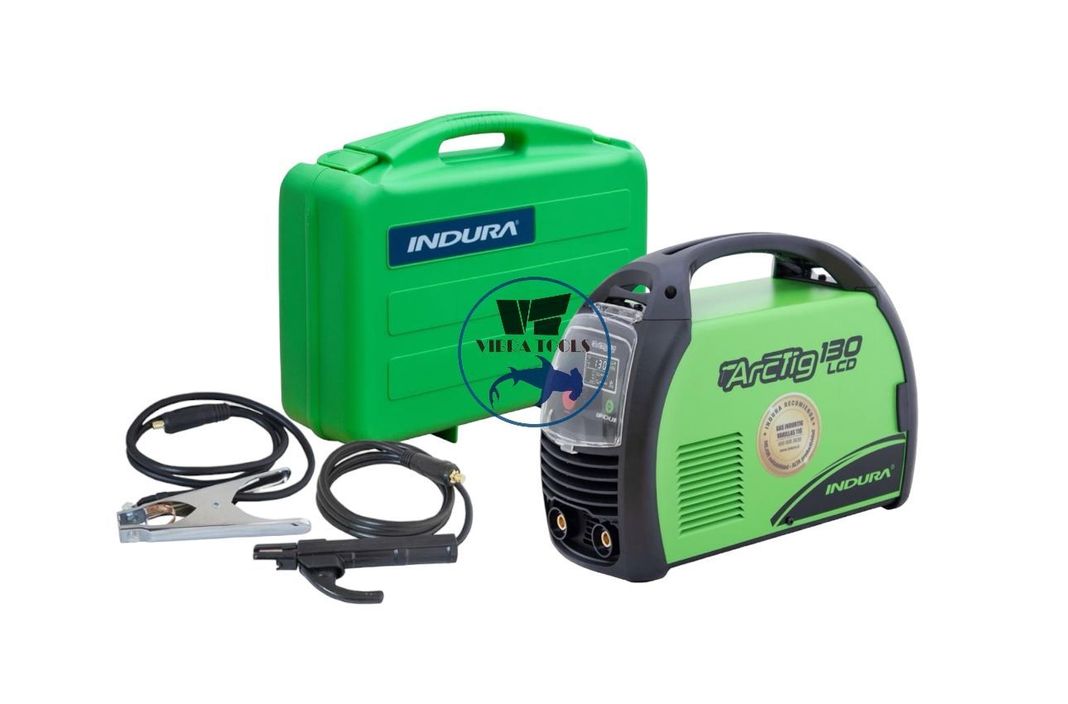 Soldadora Indura Arctig 130 A Lcd + Maleta + Cables-0