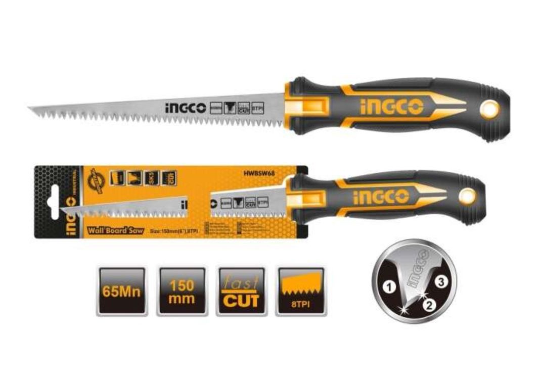 Serrucho Industrial Para Paneles Yeso Ingco 150 Mm Hwbsw68-4