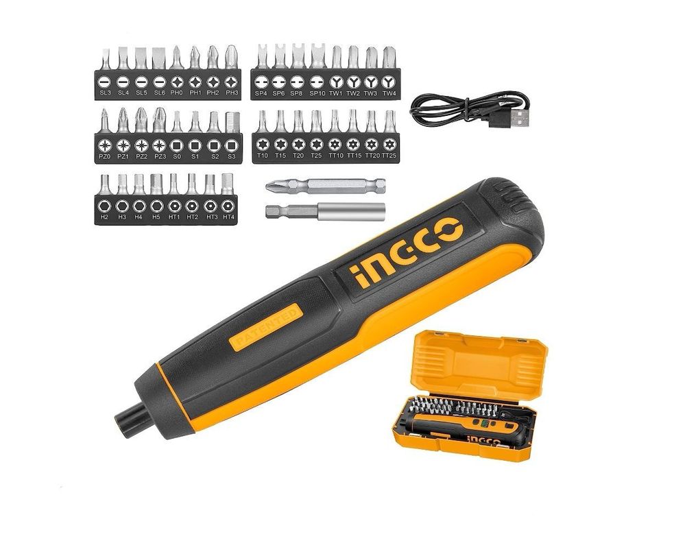 Atornillador De Precisión Ingco 4v + 42 Piezas + Caja Transporte-3