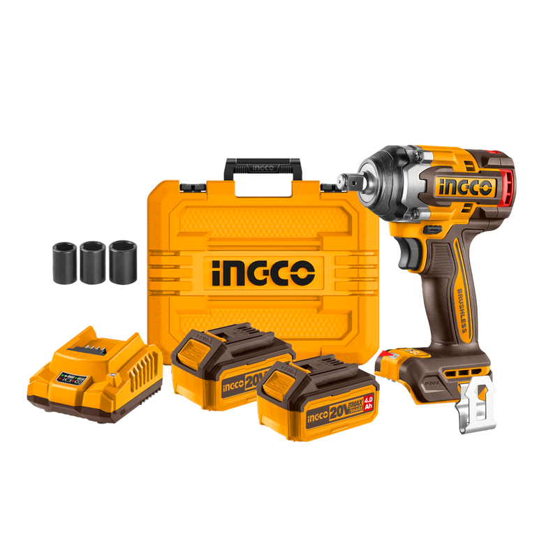 Llave Pistola Impacto Ingco Bl 1/2 20v 500nm Ciwli2050 + Acc-0
