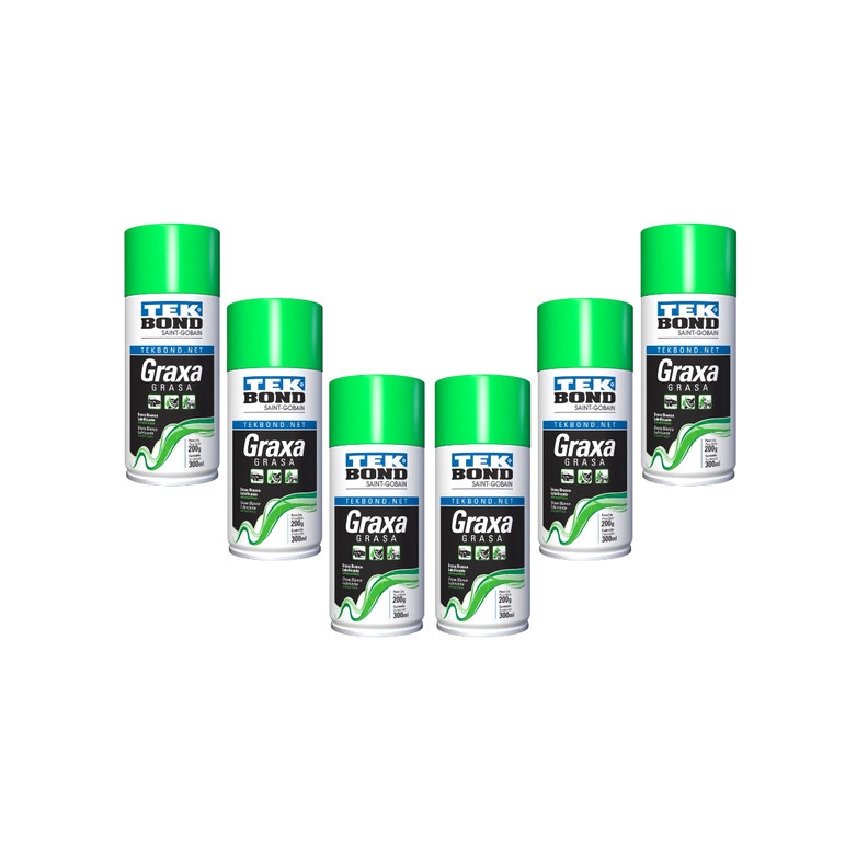 Pack 6 Grasa Líquida En Spray Multiuso Tekbond 300 Ml / 200g-0