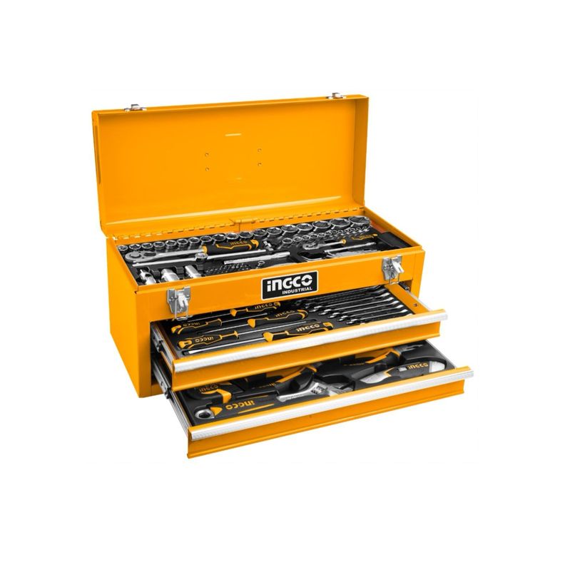 Caja De Herramientas Metálica Ingco 28 Lt 52 Cm Htb06-2