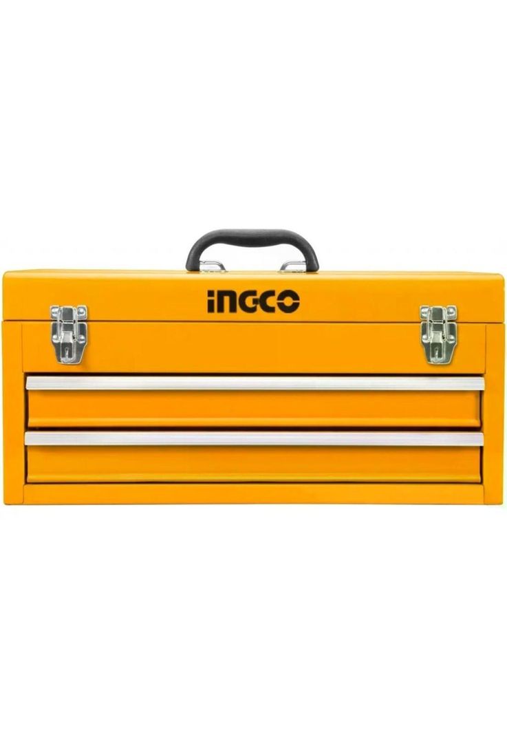Caja De Herramientas Ingco Ica Industrial 28lt 520x218x243mm Amarillo Naranjo 1-2
