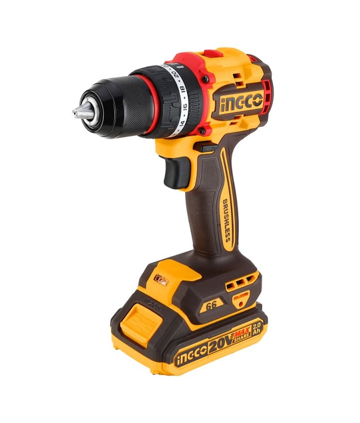 Taladro Atornillador Percutor Bl 13mm 20v Ingco Cidli206681-2