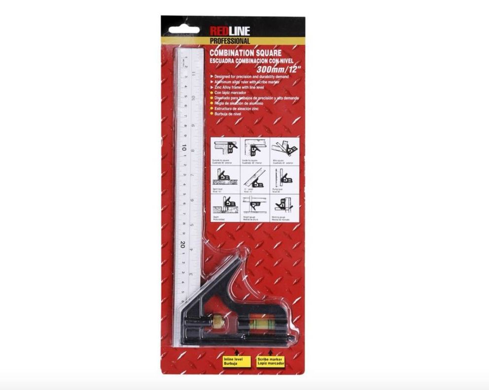 Escuadra Combinación Con Nivel 12 P Aluminio Fundido Redline-0