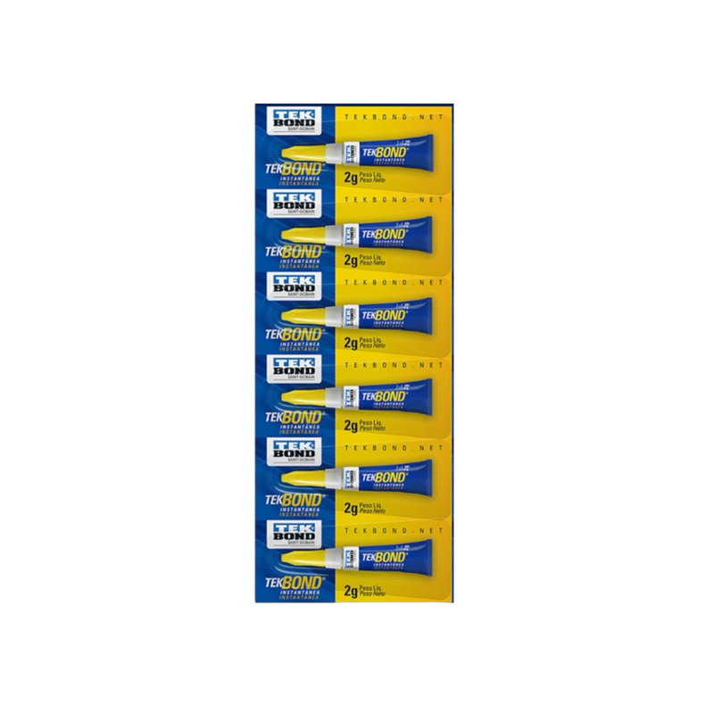 Pack 6 Adhesivo Instantaneo Super Cola Blister Mu Tekbond 2g