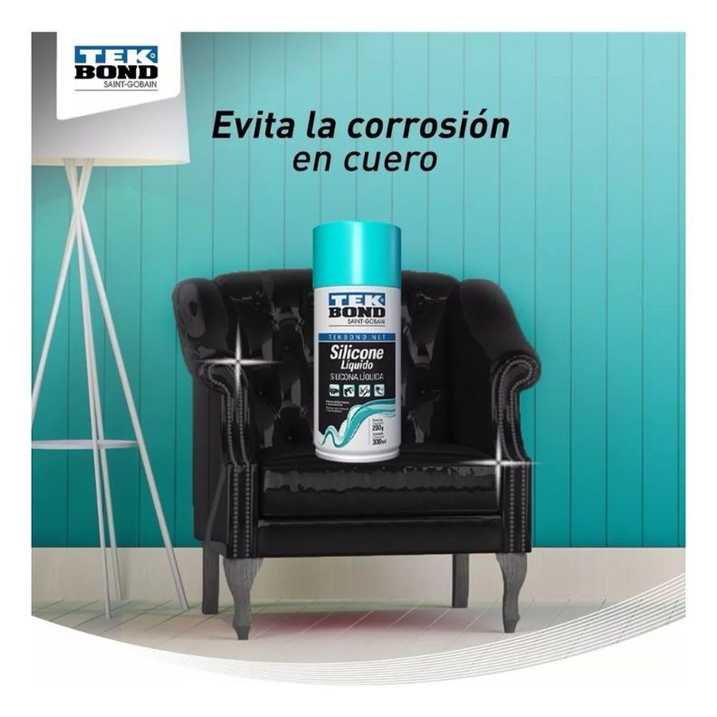 Silicona Líquida En Spray Tekbond 300 Ml Brillo Protección-3