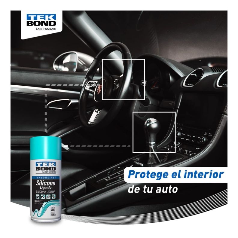 Silicona Líquida En Spray Tekbond 300 Ml Brillo Protección-4