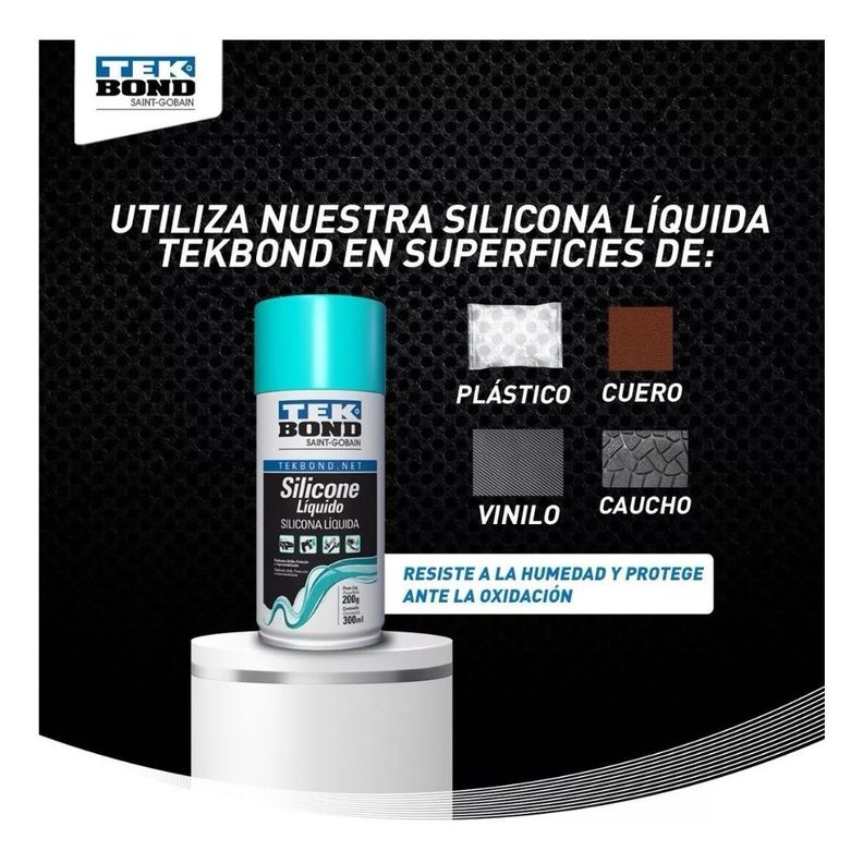 Silicona Líquida En Spray Tekbond 300 Ml Brillo Protección-5
