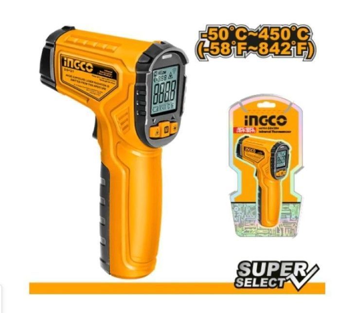 Termómetro Infrarrojo Digital Ingco -50 C ~ +450 C 0.5s + Pilas-1