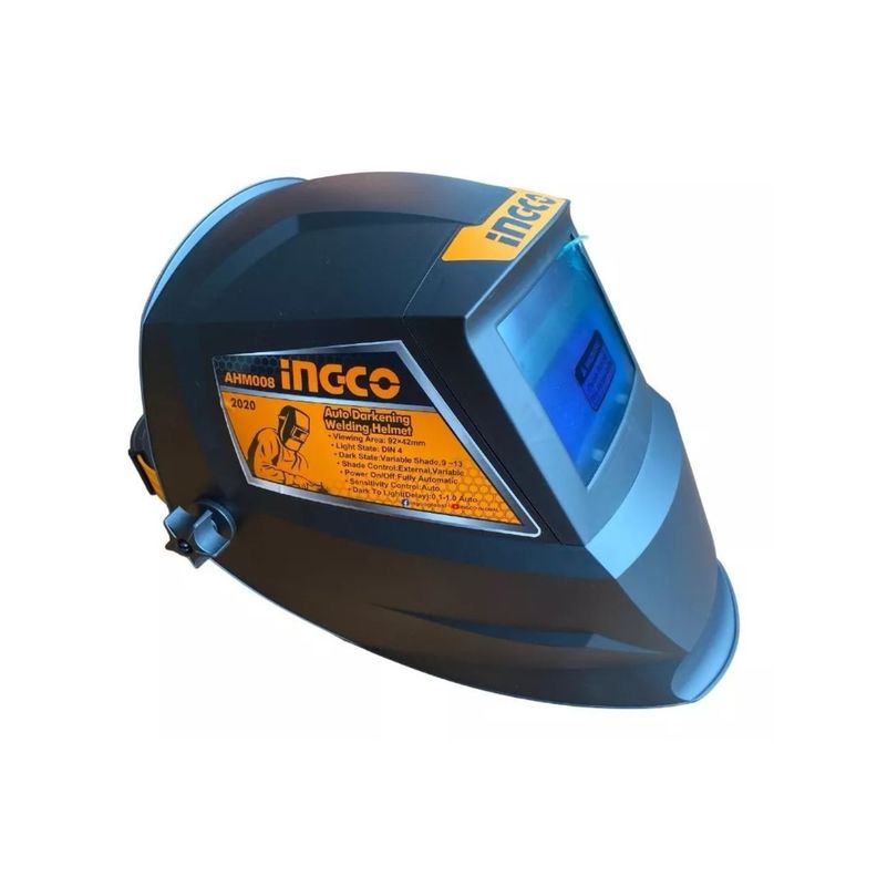 Casco Máscara De Soldar Ingco Fotosensible 92x42 Mm + Micas-2