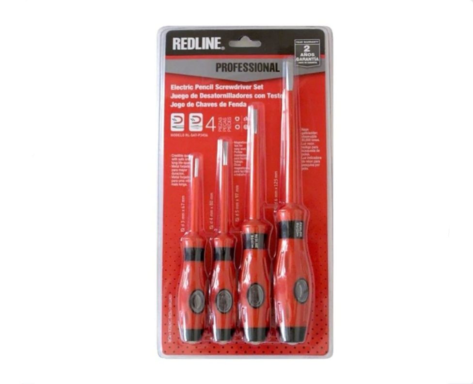 Juego De Desatornilladores Con Tester Redline 3, 4, 5, 6 Mm-0