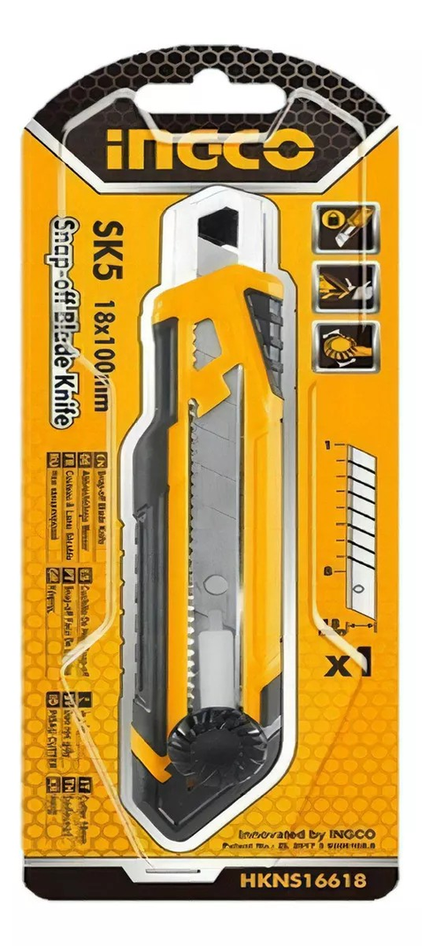 Cuchillo Cartonero Ingco 18x100 Mm Hkns16618-0