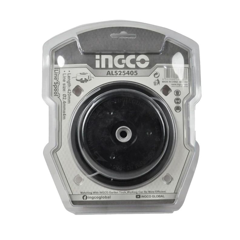 Carrete Hilo Para Orilladora 2,4 Mm X 4 M Ingco Als25405-1