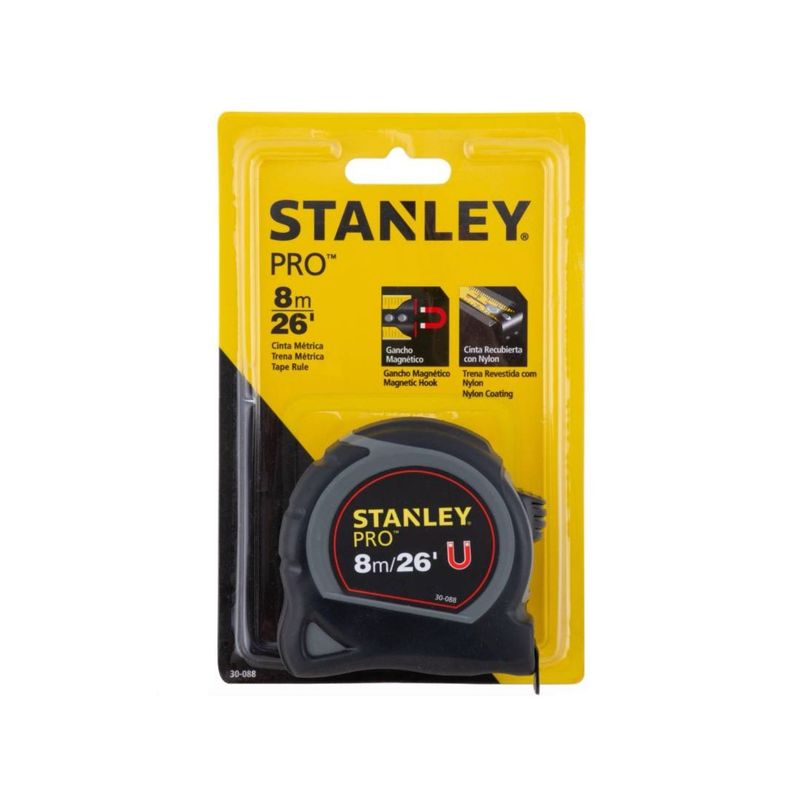 Huincha De Medir Stanley 8 M X 25 Mm Pro Cinta Métrica -0