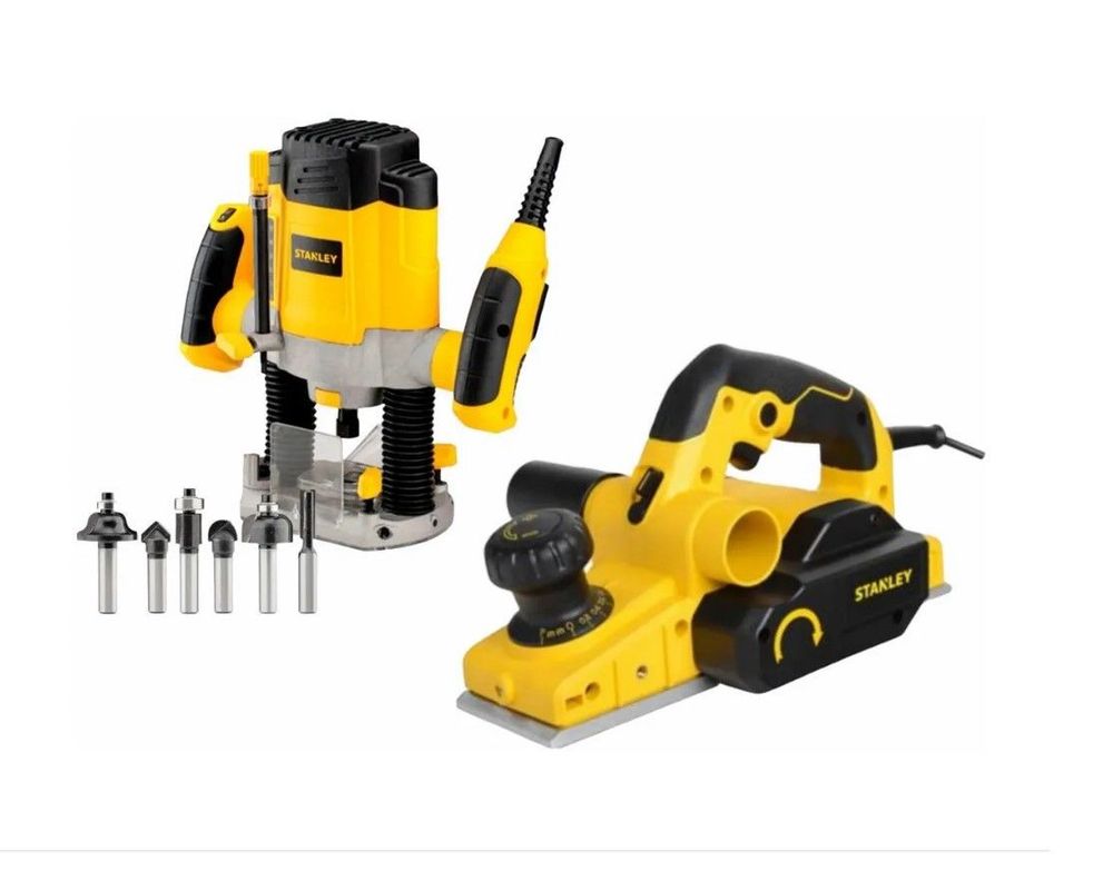 Kit Eléctrico Stanley Fresadora 1200 W + Cepillo 750 W-0