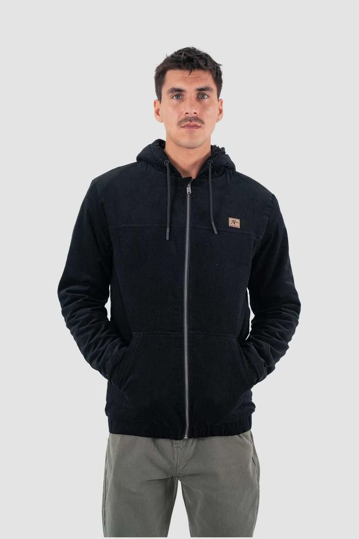 Chaqueta Hombre Corduroy Full Zip Negra-0