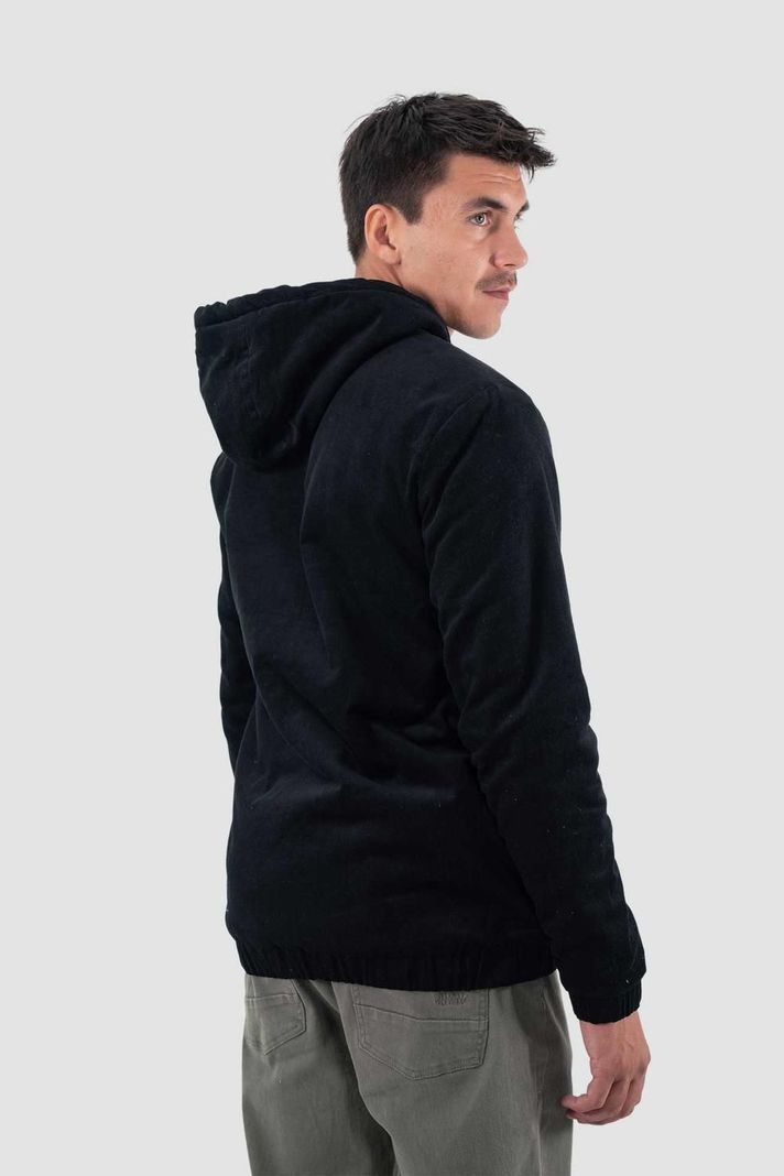 Chaqueta Hombre Corduroy Full Zip Negra-1