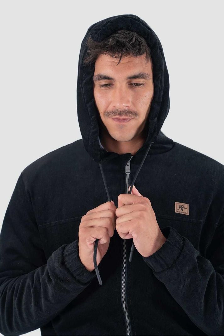 Chaqueta Hombre Corduroy Full Zip Negra-2
