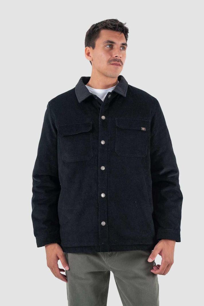 Chaqueta Hombre Lascar Cotelé Negro-0