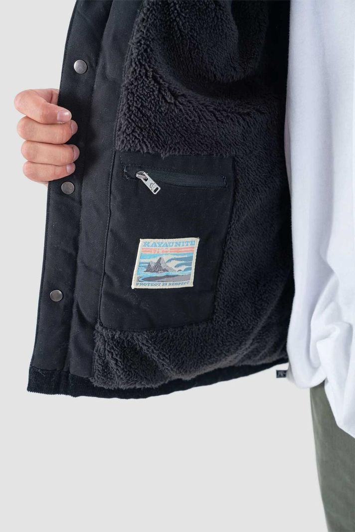 Chaqueta Hombre Lascar Cotelé Negro-2