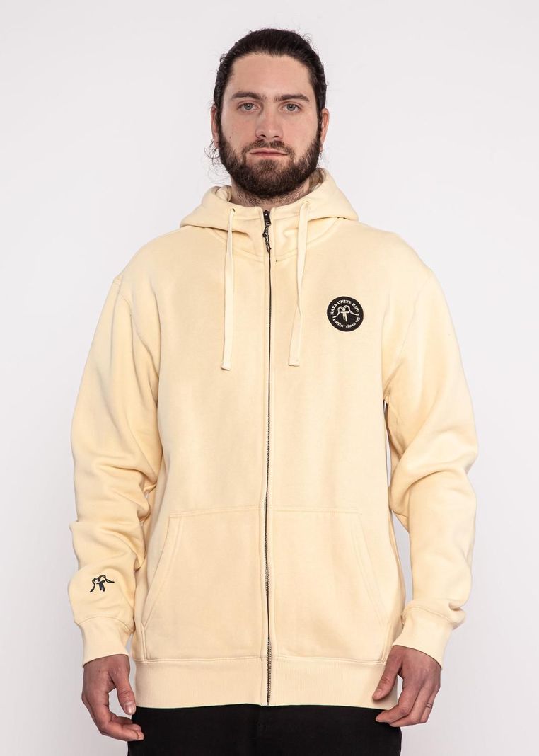 Polerón Hombre Full Zip Logo Cream Blue-0