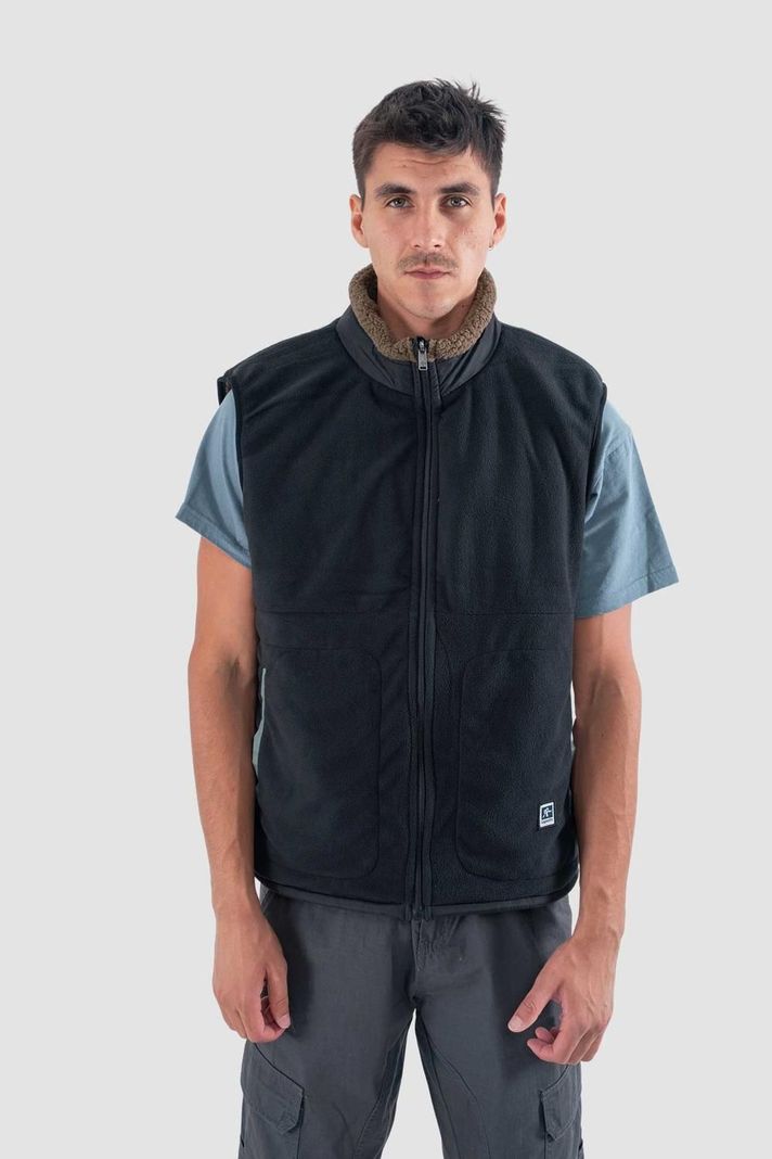 Chaqueta Hombre Sin Mangas Vest Reversible Negro-0