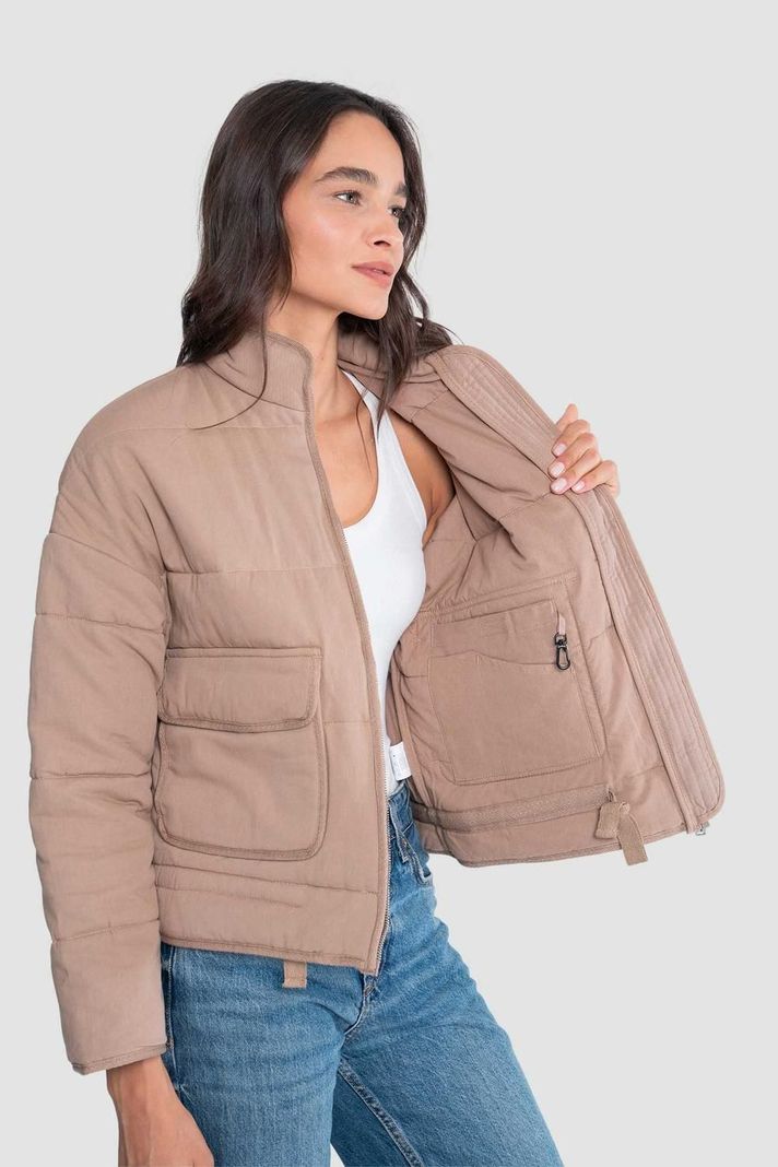 Chaqueta Insulada Mujer Acacia - Camel-4