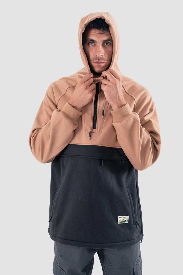Chaqueta Cortaviento Hombre Surazo Hood Camel-2