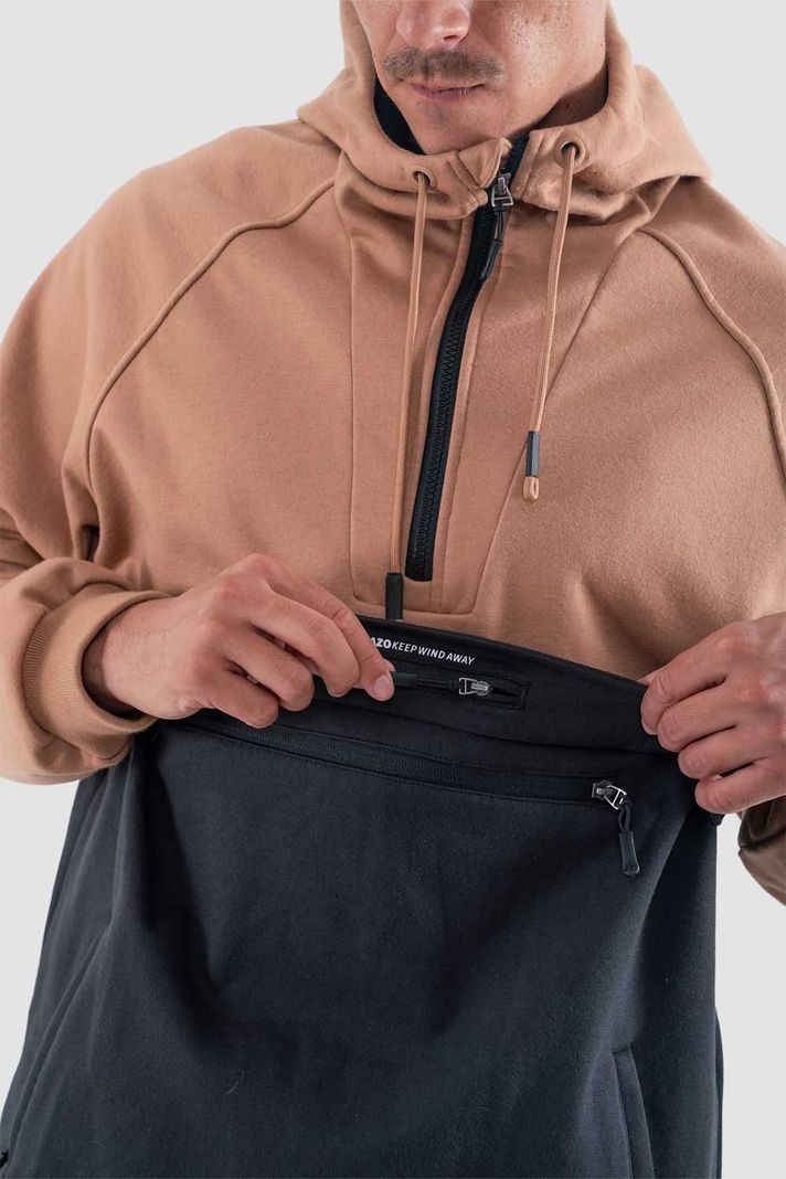 Chaqueta Cortaviento Hombre Surazo Hood Camel-3