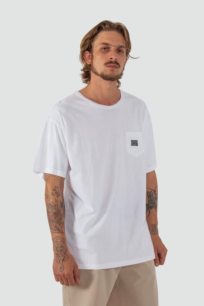 Polera Hombre Woven Blanca-0