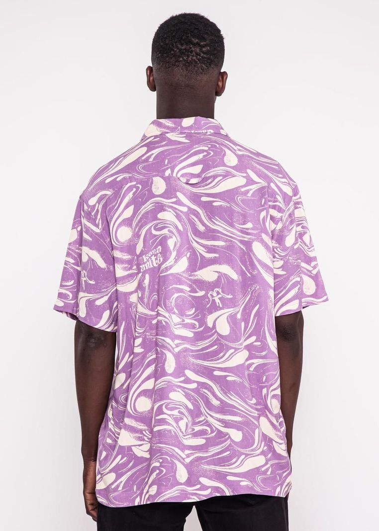 Guayabera Print Drip Lilac-1